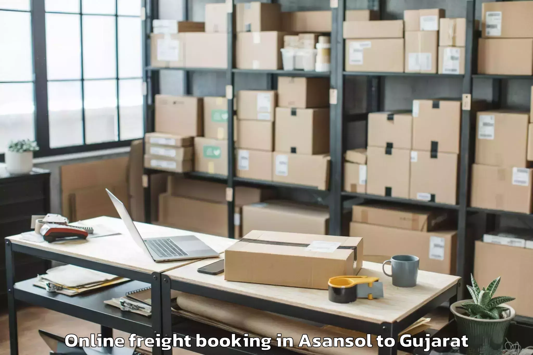 Easy Asansol to Mahuva Online Freight Booking Booking